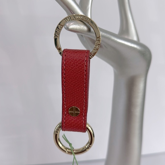 Vera Bradley Twice as Nice Keychain Leather Burnt Orange - Picture 1 of 5